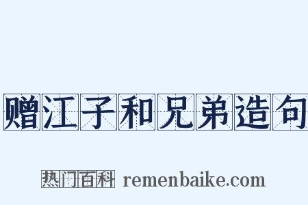 赠江子和兄弟造句是什么意思的图片